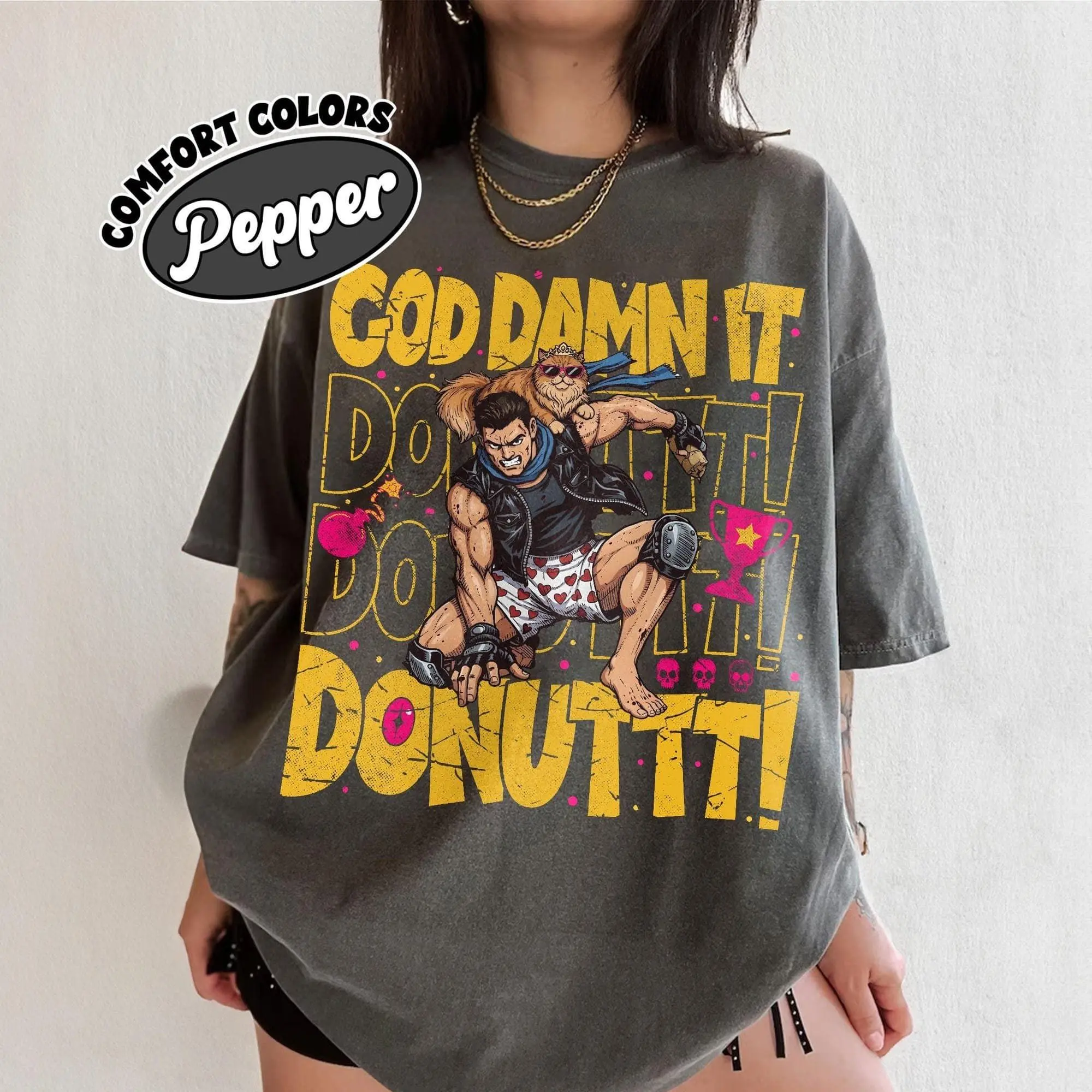 Comfort Colors  Dungeon Crawler Carl God Damn It Donut Tshirt