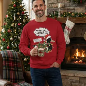 Christmas Duck Phone Crewneck Sweatshirt/Tshirt