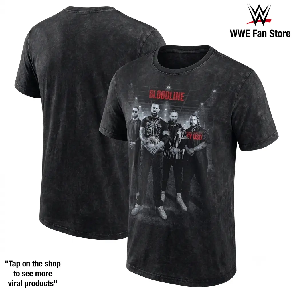 The Bloodline Roman Reigns Jey Uso Jimmy Uso Solo Sikoa Legendary Dynasty WWE Graphic Tee Celebrating Dominant Championship Reigns, Family Legacy, Epic Rivalries, Main Event Greatness, Premium Wrestling Fan Shirt