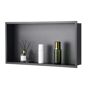 Shower Niche 13x25x4 Inch Recessed Wall Shelf Stainless Steel Bathroom Storage Organizer for Shower, Waterproof Rust-Resistant Construction, Built-In Recessed Shelf with Hidden Mount, Ideal for Cosmetics, Soap, and Accessories