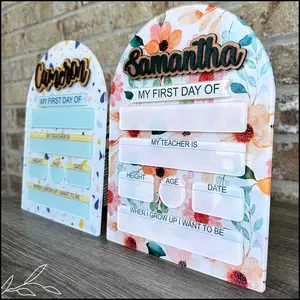 Personalized Milestone Sign - When I Grow Up Acrylic Dry Erase Board - First/Last Day of