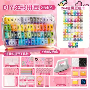 Pindoudou DIY Craft Material Kit Complete Set of 3D Fusion Beads MARD Color Set Tools Iron Refill Pack