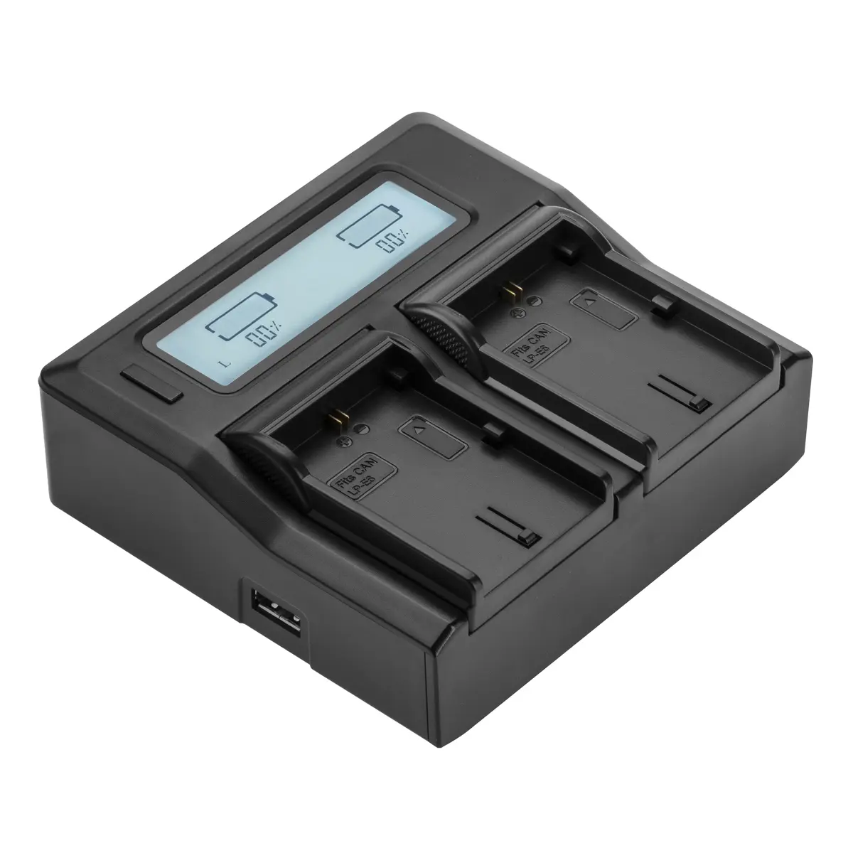 Durable Dual Smart Camera Charger with LCD Screen, Charging Port for Canon LP-LPE6 Camera Accessories