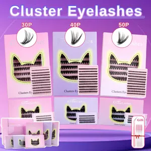 ArtstarLashes Lash Clusters Kit evil lash map clusters Natural DIY Lash Extension Kit 8-16mm D Curl Individual Lashes Cluster Soft Comfortable Waterproof Eyelash Clusters