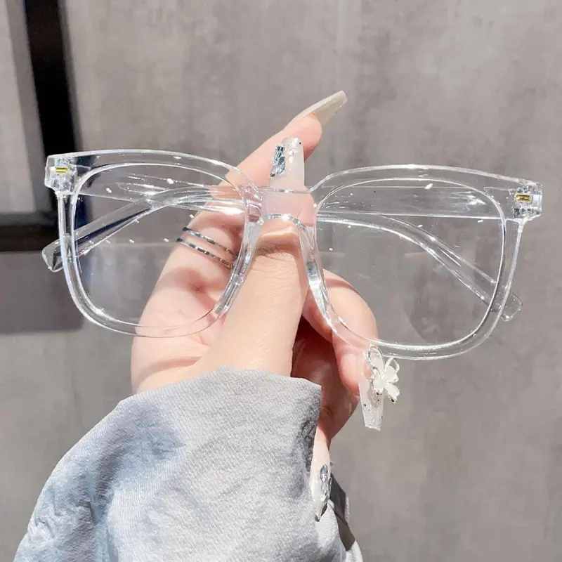 Clear Anti-blue Light Glasses Frame, Lightweight Eyeglasses for Women & Men, Fashion Eyeglasses for Work, Daily Clothing Decor, for Student Daily, Eyeglass Frames