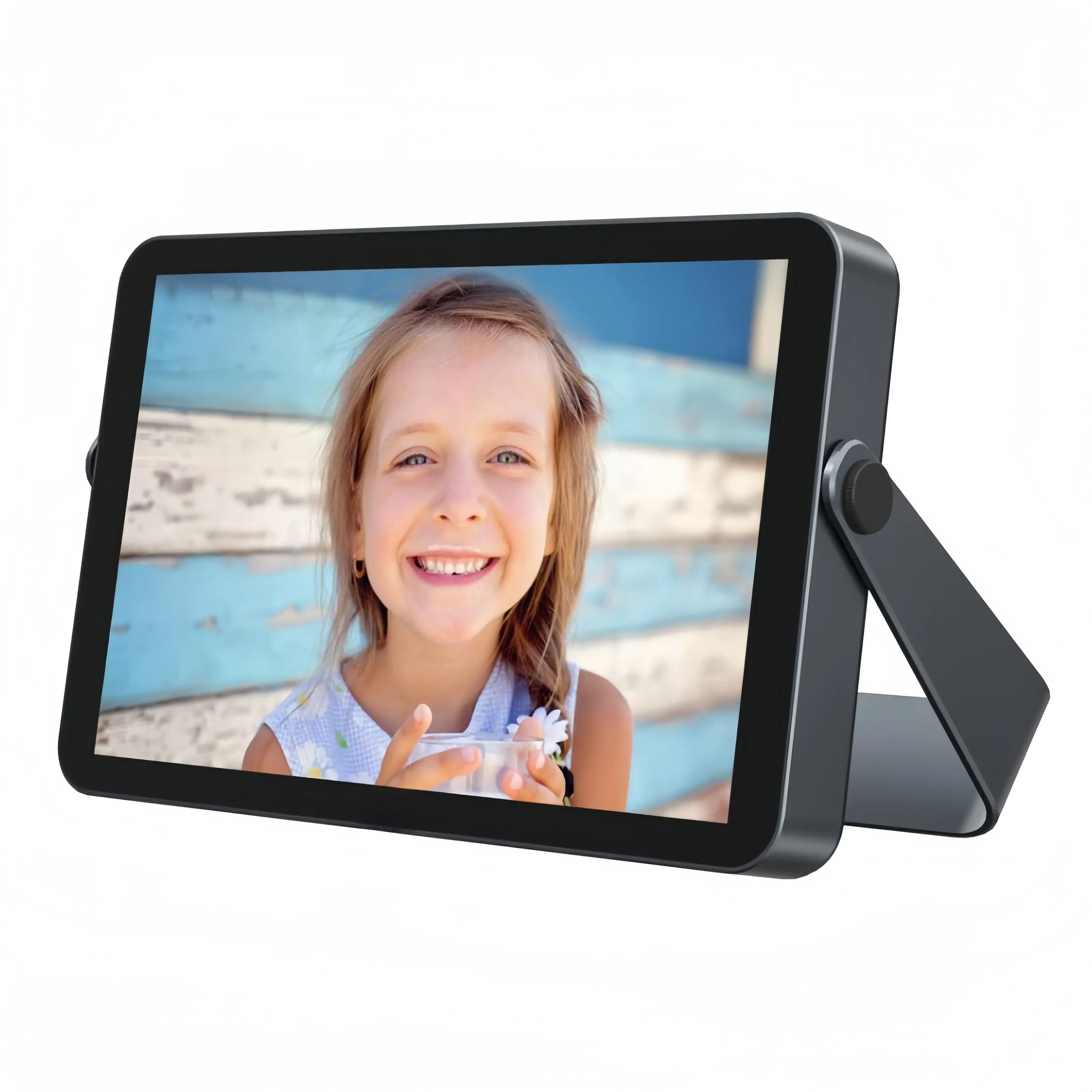 10 inch Wi-Fi Rechargeable Digital Photo Frame RWF-109, Carbon Black with 32GB Internal Memory and Touch Screen IPS Display