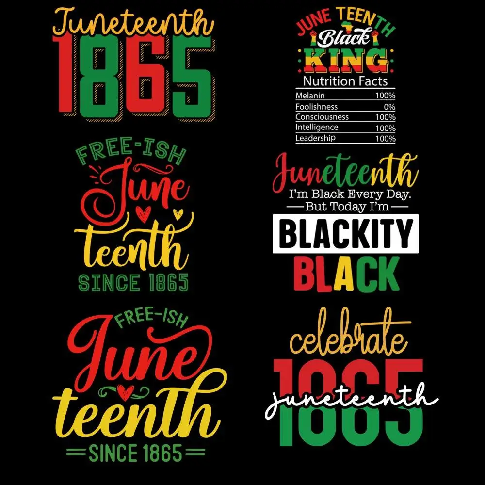 June Festival Themed Pattern Heat Transfer Sticker, 6 Counts/set Waterproof Heat Transfer Sticker, Decoration Diy Heat Transfer Patch for Clothes, Bac