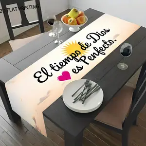 2D flat printing, perfect set of rectangular table flags always present, suitable for dining tables, coffee tables, home party decorations, bright cultural decorations in kitchens, parties, and festivals