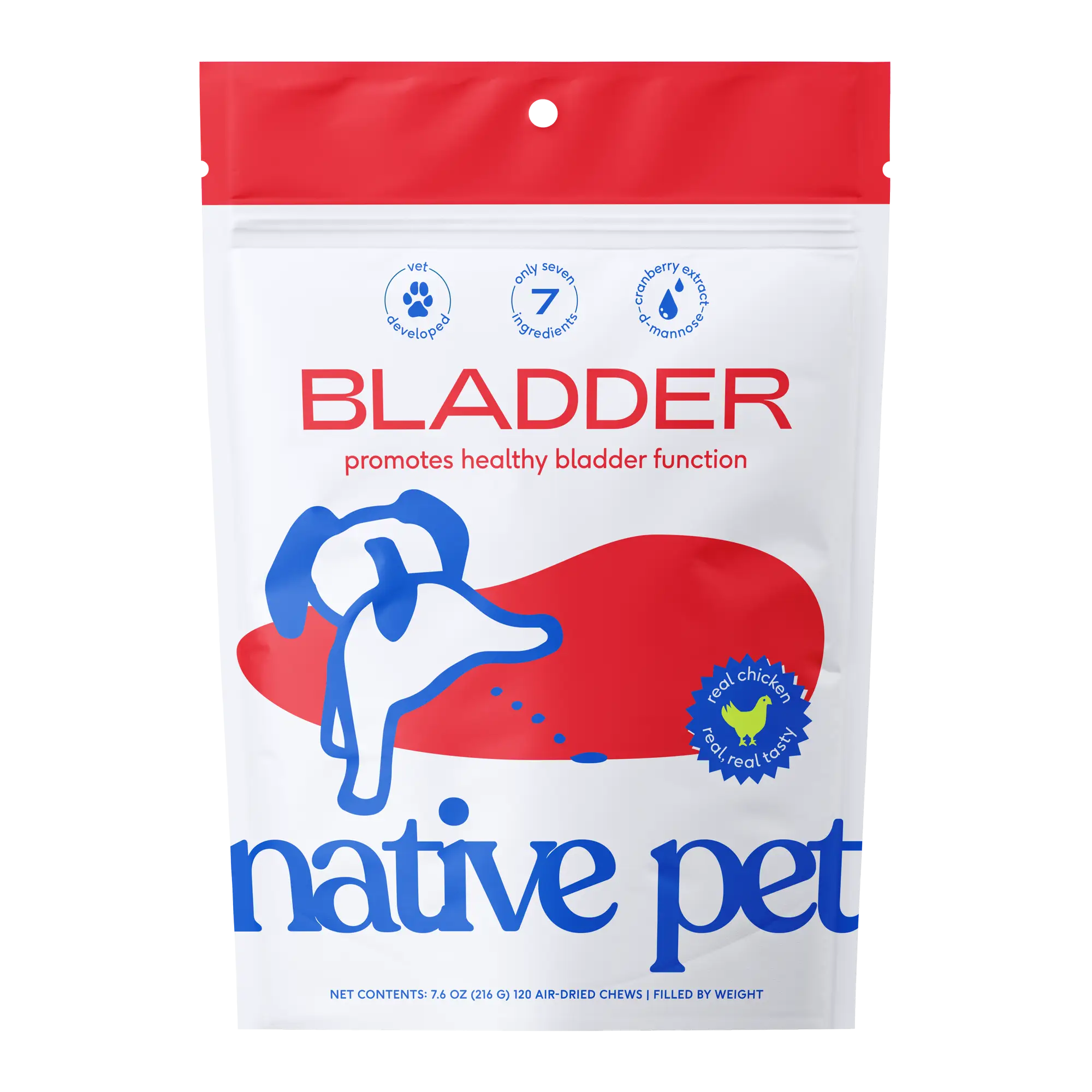 Native Pet Bladder Chews for Dogs | Air-Dried Chews Made with Real Chicken