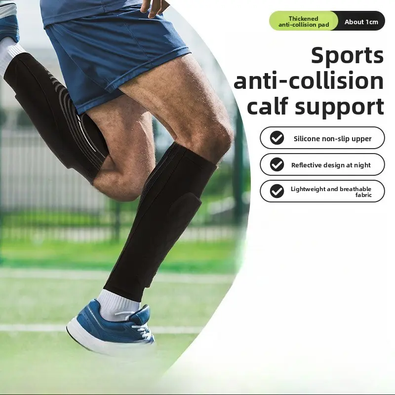Gym Accessories Football Thickened Honeycomb Anti-collision Protection Calf Running Sports Breathable Non-slip Leg Guard Night Reflective Support Protective Gear