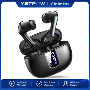 Bluetooth Earbuds, Wireless Earbuds with Bluetooth 5.3, 48H Playback, LED Display Charging Case, 14.2mm Stereo Sound, Touch Control, Built-in Mic, IPX7 Waterproof Sport Earphones for iPhone Android, T16