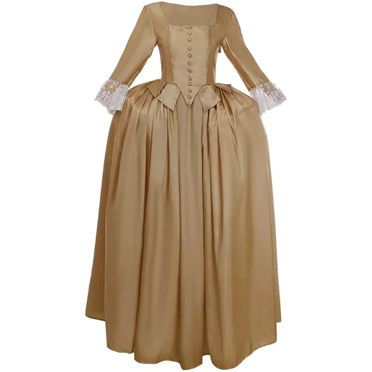 Lady's Hamilton Musical Inspired Screen-Accurate Cosplay Costume Dress Gown for Elizabeth Schuyler - Multi-Size, Plus Size, Custom Sizing Option for Photoshoots Women's Apparel, Peggy