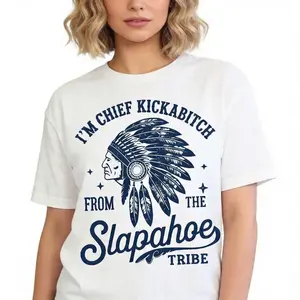 Unisex Funny Sarcastic Chief Print Short-Sleeve Round Neck Oversized T-Shirt - Vintage Retro Style Streetwear Sports Top, Everyday Fit Casual Tee, Gift Idea