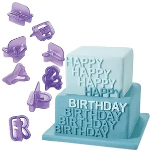 Letters & Numbers & Symbols Design Cookie Mold, 40pcs/set Cookie Cutter for Baking, Fondant Cake Decoration Printing Mold for Home Kitchen