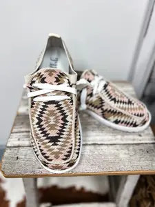 Cream/Blush Western Sneaker by Gypsy Jazz