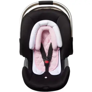 Infant Car Seat Insert, Babybody Support for Toddler, Soft Minky Preemie Car Seat Insert, 2-in-1 Reversible, Perfect for Carseats, Strollers, Swings, Pink and White