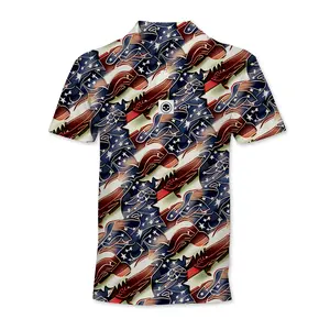 Hooligan Americana Polo Shirt - Standout Performance Quick-Dry Golf Polo Shirts for Men