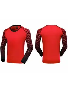 Men's Adult Goalkeeper Football Training Long Sleeved Sports Fitness Lightweight Breathable Jersey