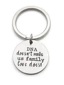 Slogan Pattern Keychain, Personalized Stainless Steel Keychain for Men & Women, Fashion Accessories for Daily Use, Trendy All-match & Exquisite Keychain for Birthday Gift