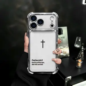 Minimalist Cross iPhone Case for iPhone 17-11 Series - 4-Corner Drop Protection, Full Camera Guard, Sleek & Durable.