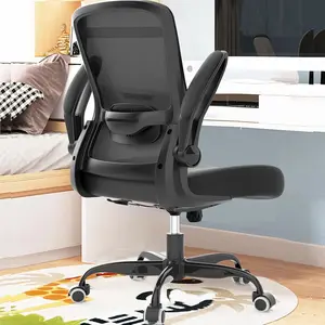 Office Chair - Desk Chair with Flip-up Armrests & 135? Recline, Adjustable  Support - Space-Saving Task Chair for Business/Team Office &  (Black, 350lbs)