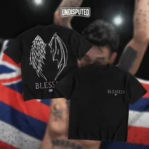 UNDISPUTED Max Holloway Blessed Wings UFC Heavy Cotton Shirt BMF Tshirt UFC 322 Hoodie Zip Up HoodieFan Apparel Menswear Direct-to-garment Breathable Printing