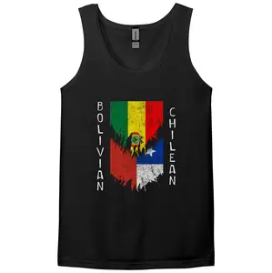 Bolivian Chilean Flags Ripped Torn Bolivia Chile Tank Top