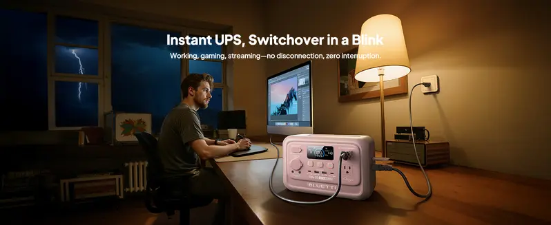 Product Introduction of BLUETTI Elite 30 V2 Portable Solar Generator 288Wh Battery 600W AC Output 9 Ports for Camping & Backup Power Station with Smart App & 10ms UPS 19