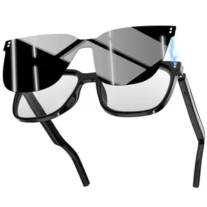 Smart Glasses-Clear Anti Blue Light Bluetooth Glasses + Magnetic Clip-On Sunglasses,UV400 Protection, Hands-Free Calls& Audio, for Indoor/Outdoor