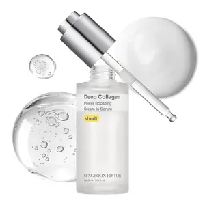 [SUNGBOON EDITOR]  Deep Collagen Power Boosting Cream In Serum 30ml - 5% Volufiline + 58% Low Molecular Collagen + 2% Niacinamide | Hydrating & Smoothing Face Serum