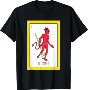 El Diablo Card T-Shirt | Unisex Cotton T-Shirt | Unique Gift Tee