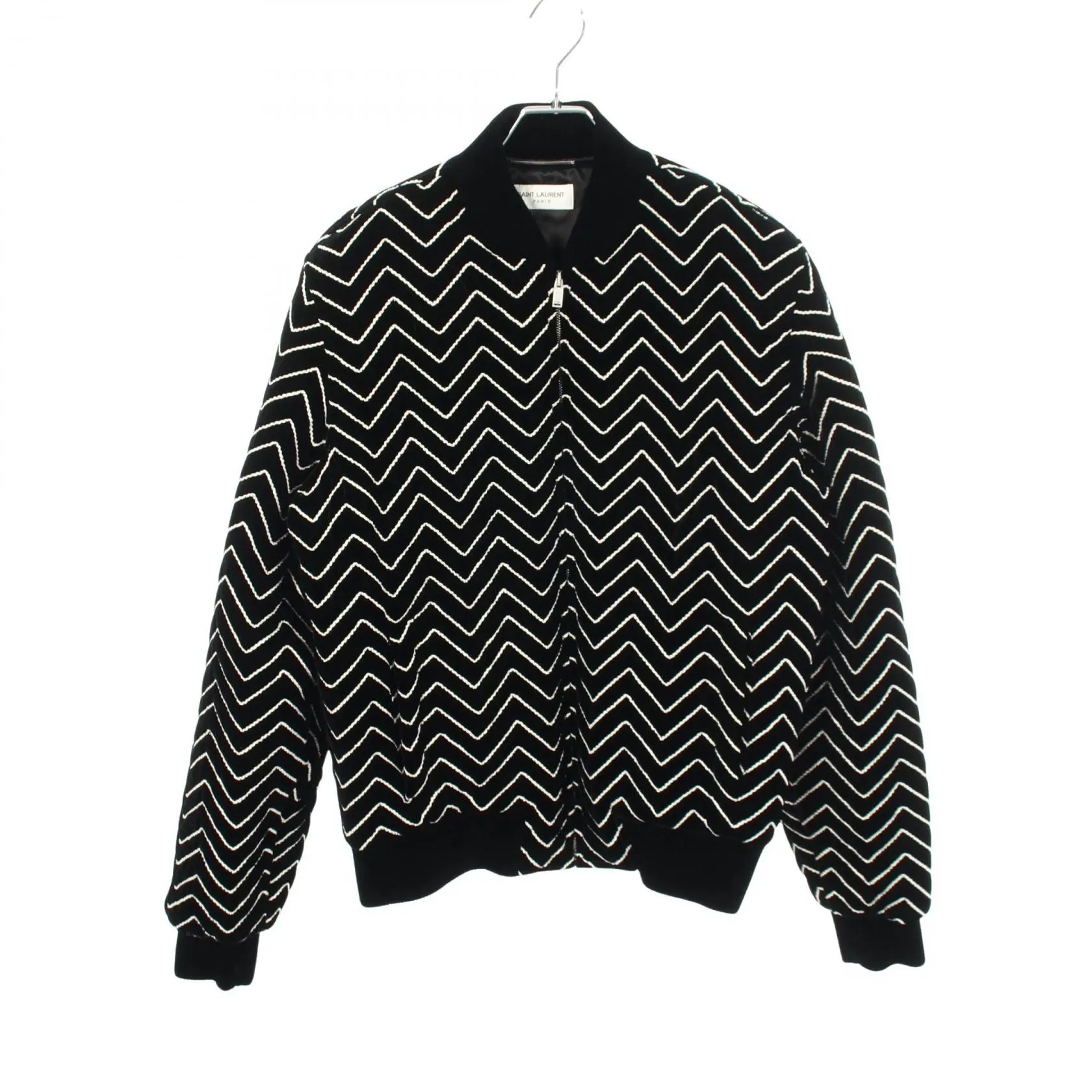 Pre-owned Yves Saint Laurent Velvet Small Leather Goods Saint Laurent Paris Herringbone Velour Jacket