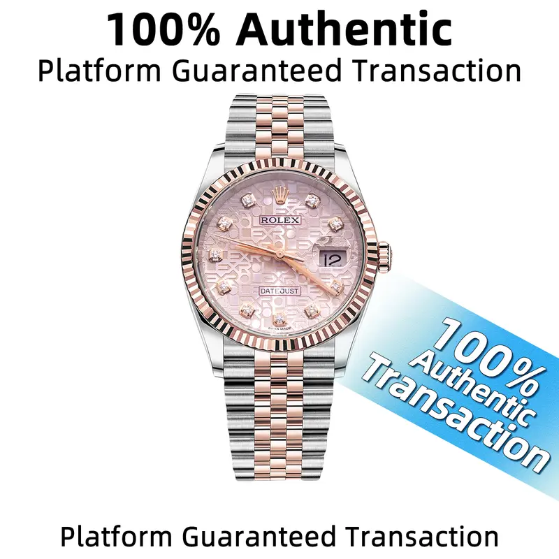 Rolex Lady-Datejust 116231 Pink Floral Motif Dial with Diamond Markers  36mm  Pink dial  Two-tone (stainless steel & 18K rose gold)  Automatic movement WHP038043