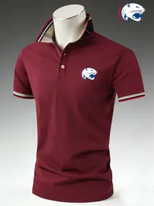 1 men's polo shirt, Fitted, Trendy Casual, fashionable high-end printing, fashionable collar design, suitable for outdoor travel, business gatherings, home or work, holiday gifts, Father's Day