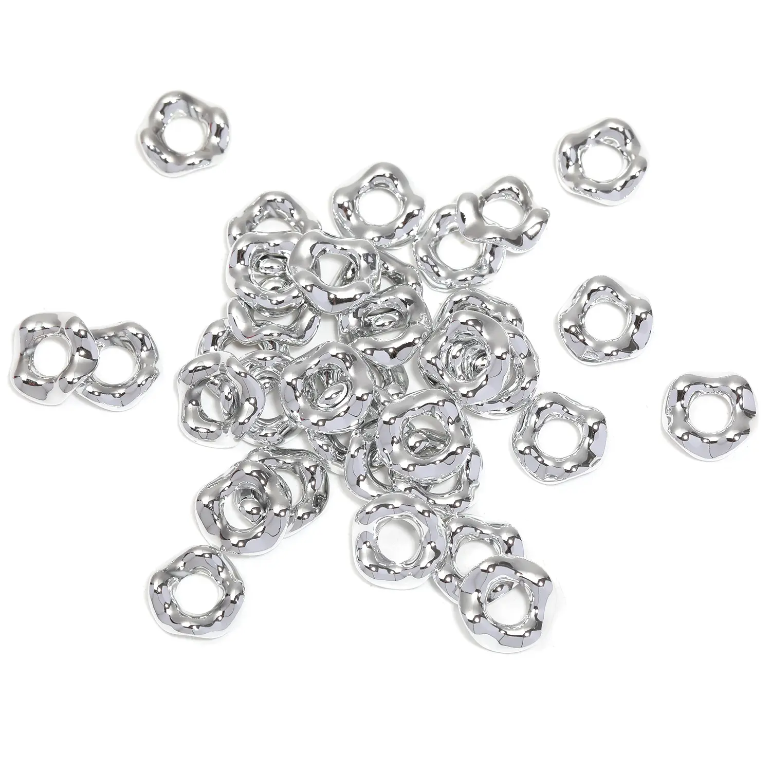 FS728022 200PCS Silver wave pattern