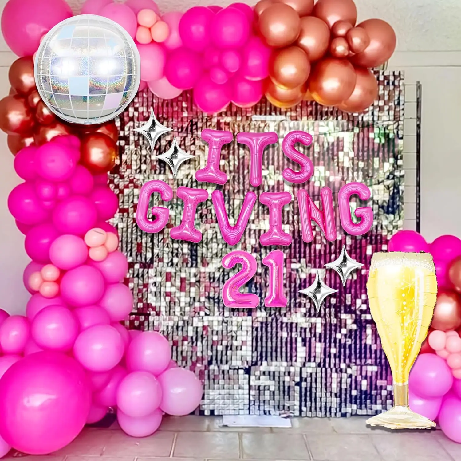 21st Birthday Letter Balloon Banner, Festive Party Balloons & Decoration Supplies for Home Party Celebrations
