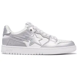 A Bathing Ape Sk8 Sta #4 White Silver (men) by StockX