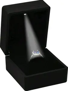 LED Ring Gift Box Jewelry Display Case luxure suitable for proposal, wedding, engagement, chritsmas... unisex suitable for girls, gift for valentine's day