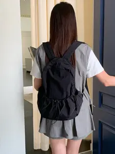 Korean Style Simple Backpack for Girls, 2026 New College Student Book Bag, Nylon Sports Backpack, Lightweight Travel Backpack