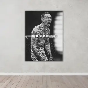 Max Holloway POSTER UNFRAMED | UFC Wall Art | MMA Fighter Print | Blessed Era Decor | UFC Fan Gift | Combat Sports Wall Art
