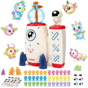 Amy&Benton 195PCS DIY Sticky Balloons with Pump, Rocket Balloon the Funny Inflator Toy, Balloon Maker Craft Kits for Kids, Christmas Birthday Gift for Boys Girls Ages 3+