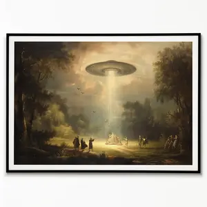 Victorian Landscape Art Print – Eclectic Vintage Poster, Sci-Fi Wall Art, Unique Room Decor, Unframed