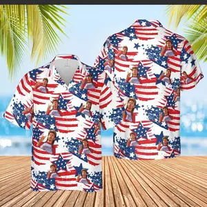 Joe Dirt Merica Legend Hawaiian Shirt, Patriotic July 4th USA Flag Style Tropical Short Sleeve Shirt, Summer Aloha Button Down Shirt, Gift for Him or Her