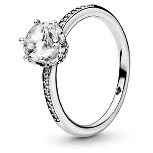 PANDORA Clear Sparkling Crown Ring Variant 3