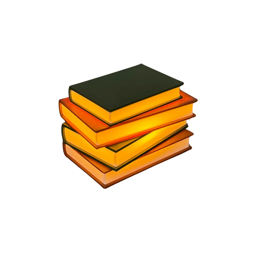 TinyBrights Light Up Book Stack: Rustic Book Nook Decor by Chronic Concepts