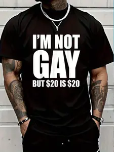100% Cotton 20 Bucks Is 20$ Humorous Bargain Funny LGBT T-Shirt Women's Men's Graphic Tee Crew Neck summer vacation Tops