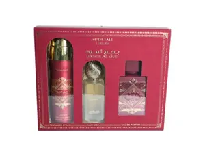 Lattafa LATTAFA599991 Bade-E Al Oud Sublime Set for Men - 3.4 oz Eau De Parfum Spray Plus 1.7 oz Hair Mist Plus 6.7 oz Perfumed Body Spray - 3 Piece