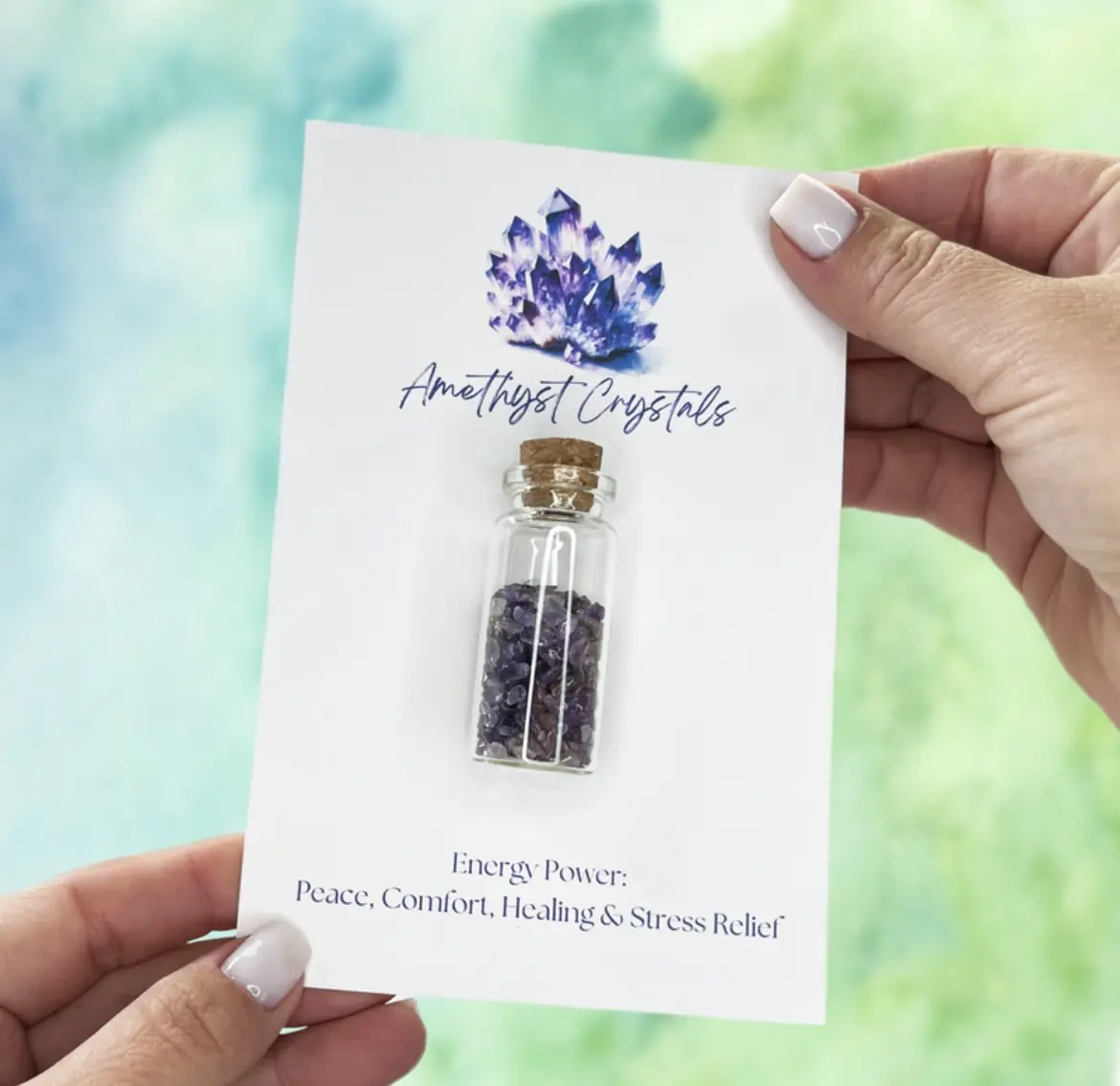 Lifeforce Glass Keepsake Jar: Amethyst Crystals