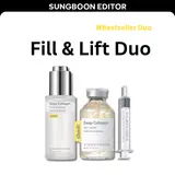 [SAVE 50%] Fill & Lift Duo | Ampoule + Serum with 8 types Hyaluronic Acid for wrinkles & fine lines | Gift set Firming, Moisturizing, Collagen Boosting, Anti aging Korean Home for all skin types Daily Restore