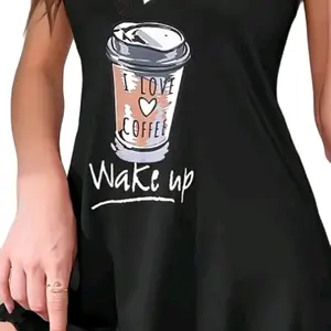 cute lettuce trim sleeveless lounge dress ladies Loungewear Pajamas Nightwear Womenswear Comfort Fit Style Soft